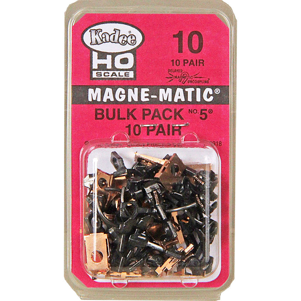Kadee HO #10 Bulk Pack #5 Metal Couplers without Draft Gear Boxes Medium 9/32" Centerset Shank - 10 Pair