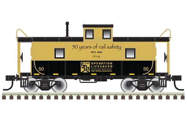 Atlas Trainman N 50006266 C&O-Style Steel Center-Cupola Caboose Operation Lifesaver '50th Anniversary Commemorative' OLS #50