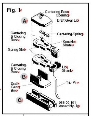 Micro Trains Line N 00102051 (2004) Body Mount Couplers Short Shank Kato Dash9 – 2 pair