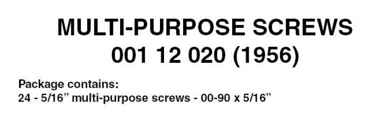 Micro Trains Line N 00112020 (1956) Multi-Purpose Screws
