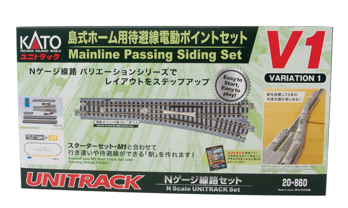Kato N 20-860 Unitrack V1 Mainline Passing Siding Set