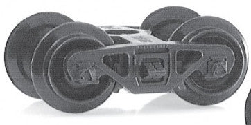 Micro Trains Line N 00302100 (1185) Bettendorf Swing-Motion Caboose Trucks with Generator without Couplers - 1 Pair