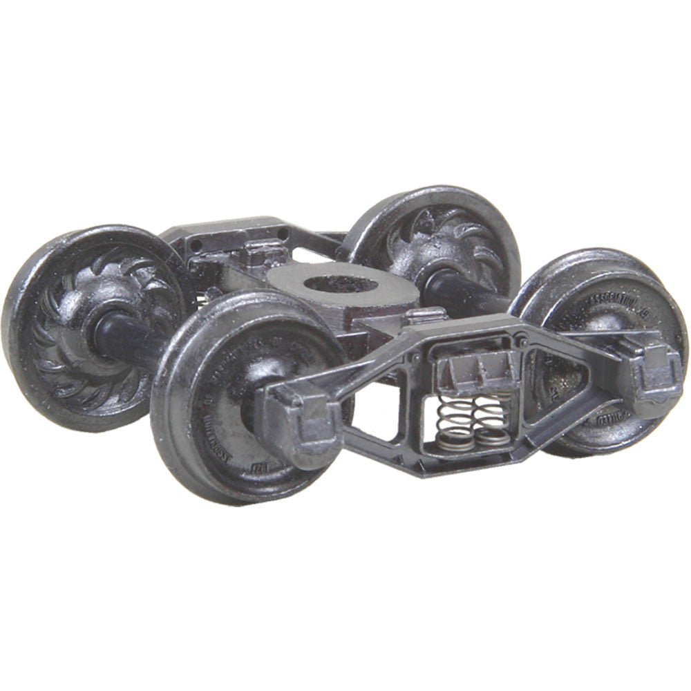 Kadee HO #554 Bettendorf T-Section Self Centering Trucks with 33 inch Ribbed Back Wheels Metal Fully Sprung - 1 Pair