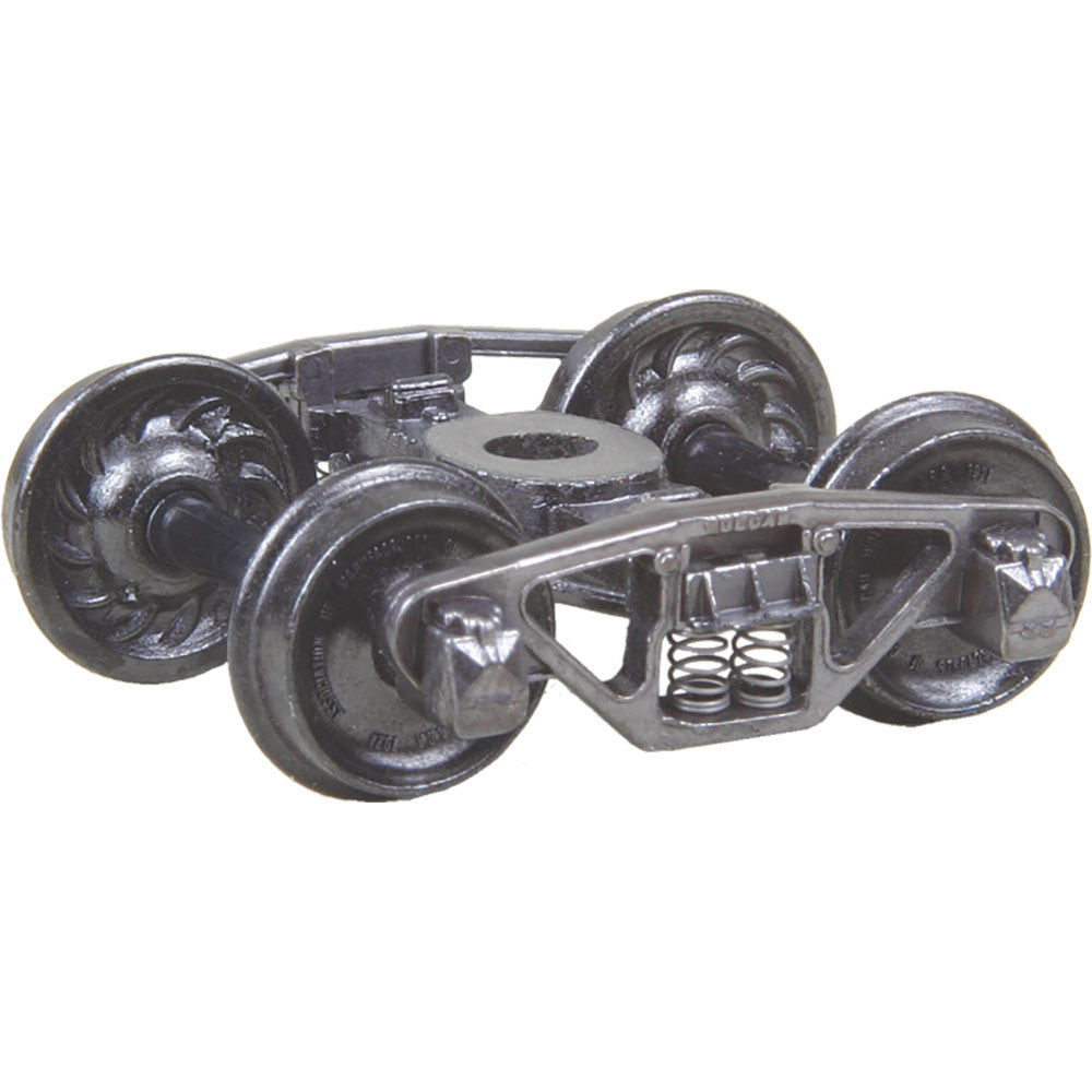 Kadee HO #556 Vulcan Double Truss Self Centering Trucks with 33 inch Ribbed Back Wheels Metal Fully Sprung - 1 Pair