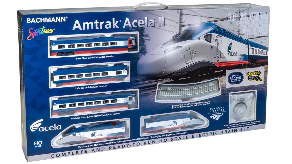 Bachmann HO 1206 DCC Ready Amtrak Acela II Train Set