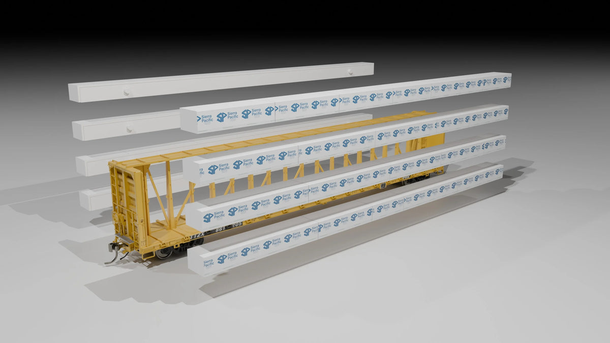Rapido Trains Inc HO 102167 Centerbeam Lumber Load Tolko