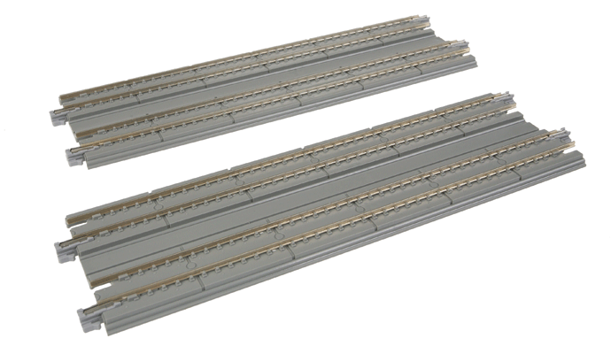Kato N 20-014 Unitrack Straight Double Concrete Slab Track 7-5/16" - 2-Pack
