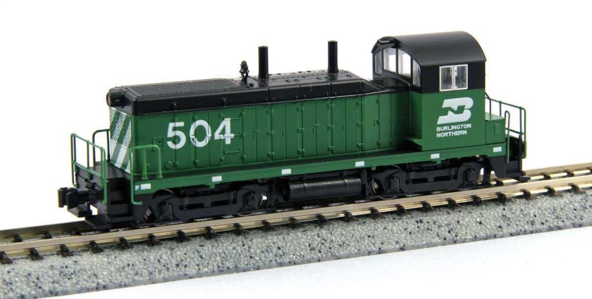 Kato N 176-4378 DCC Ready EMD NW2 Locomotive Burlington Northern BN #543