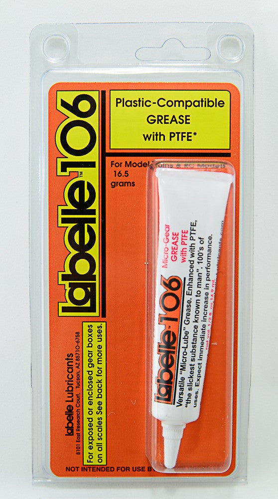 Labelle 106 All Scales Plastic Compatible Micro Gear Grease with PTFE - 1/2 oz., 14.9 mL