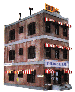 Walthers Life-Like SceneMaster HO 433-1339 Belvedere Downtown Hotel - Kit