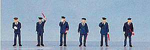 Kato N 24-202 Japanese Railroad Personnel Station Attendants - 6 Pieces