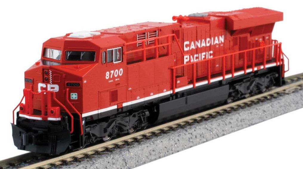 Kato N 176-8945-LS-DMW with DCC/ESU LokSound V5 GE ES44AC GEVO Locomotive Canadian Pacific #8736