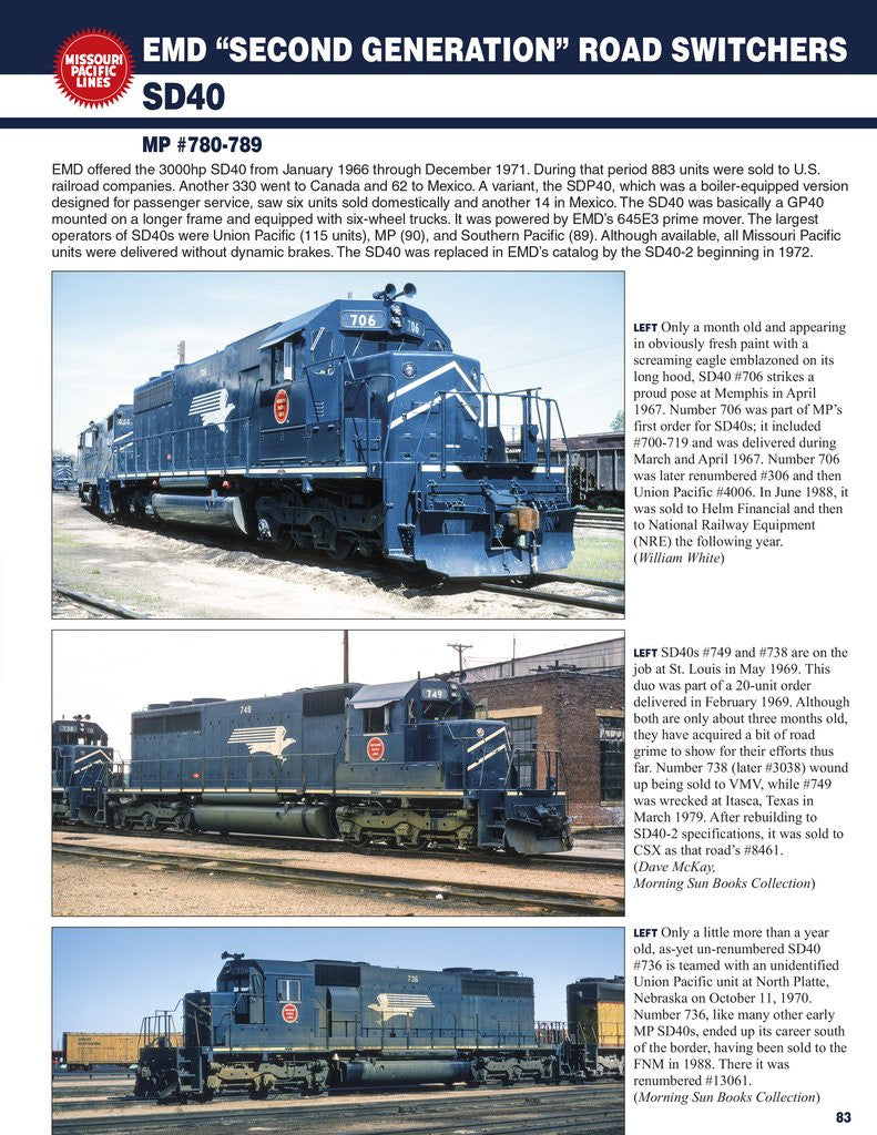 Morning Sun Books 1738 Missouri Pacific Power In Color: Diesels 1948-1982