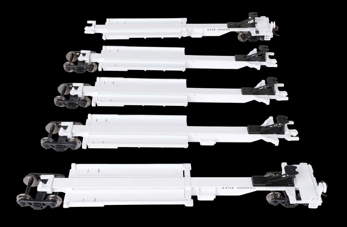 Walthers Mainline HO 910-5261 263' Five-Unit All-Purpose 48' Spine Car Santa Fe ATSF #298943