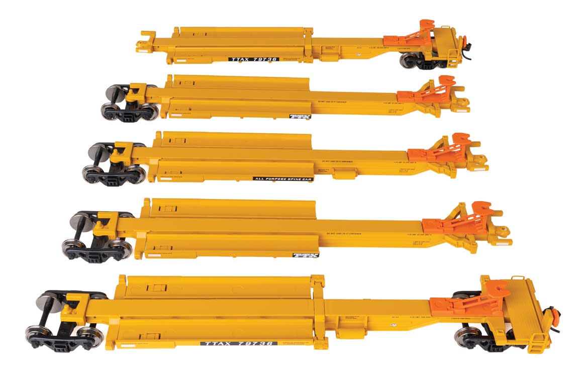 Walthers Mainline HO 910-5267 263' Five-Unit All-Purpose 48' Spine Car TTX #79644