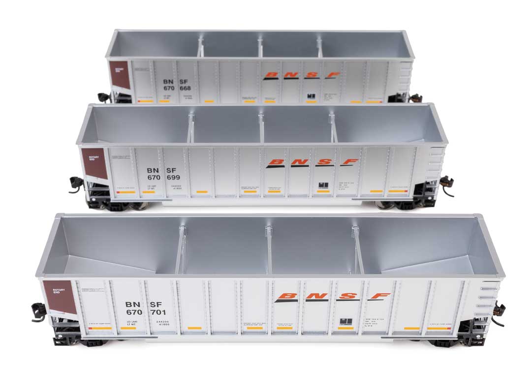 Walthers Mainline HO 910-55910 50' Bethgon Coalporter Gondola BNSF 3-Pack