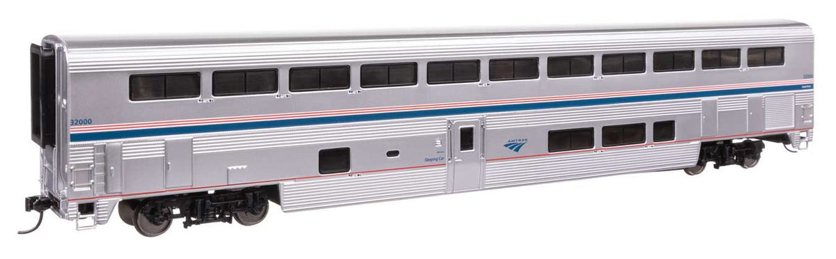 WalthersProto HO 920-12027 85' Pullman-Standard Superliner I Sleeper Lighted Amtrak 'Phase VI' Scheme AMTK #32000