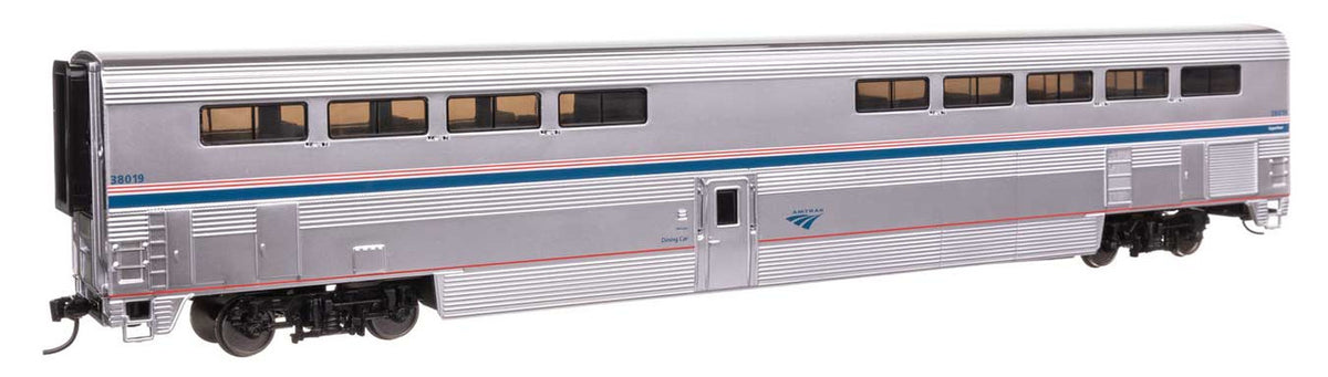 WalthersProto HO 920-12037 85' Pullman-Standard Superliner I Diner Lighted Amtrak Phase VI AMTK #38019