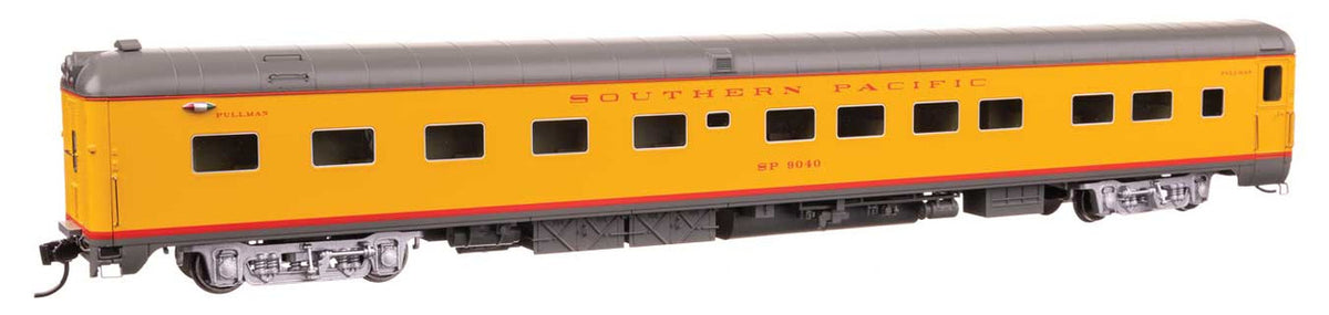 WalthersProto HO 920-18920 85' Pullman-Standard 10-6 Sleeper with Blunt End Southern Pacific with silver trucks SP #9040
