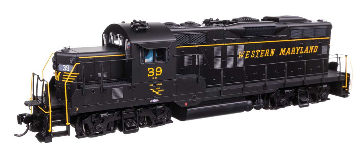 WalthersProto HO 920-42735 DCC/ESU LokSound V5 Equipped EMD GP9 Phase II Western Maryland WM #39 'Black w/ Speed Lettering'