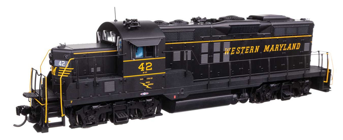 WalthersProto HO 920-49735 DCC Ready EMD GP9 Phase II Western Maryland WM #42 'Black w/ Speed Lettering'