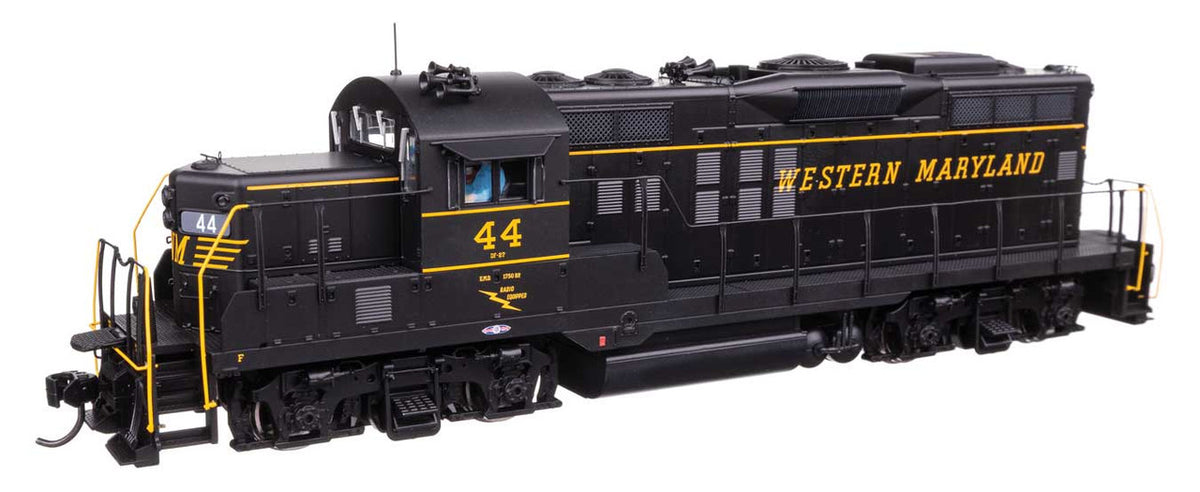 WalthersProto HO 920-49736 DCC Ready EMD GP9 Phase II Western Maryland WM #44 'Black w/ Speed Lettering'