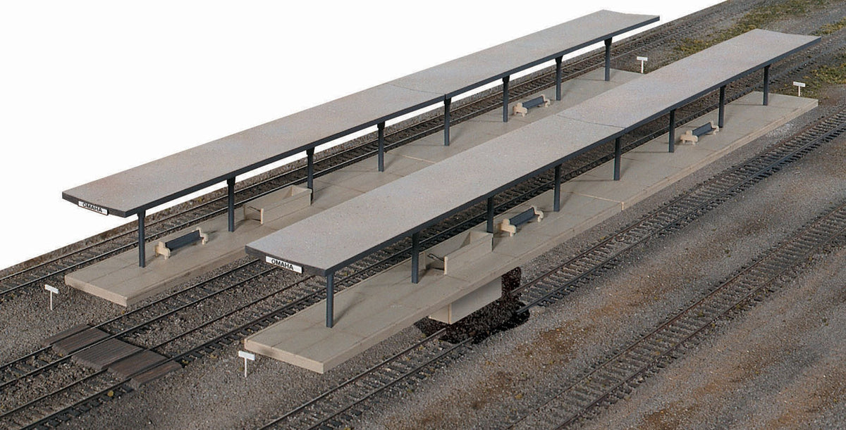 Walthers Cornerstone HO 933-3175 Butterfly Style Station Platform Shelters 4 Pieces - Kit
