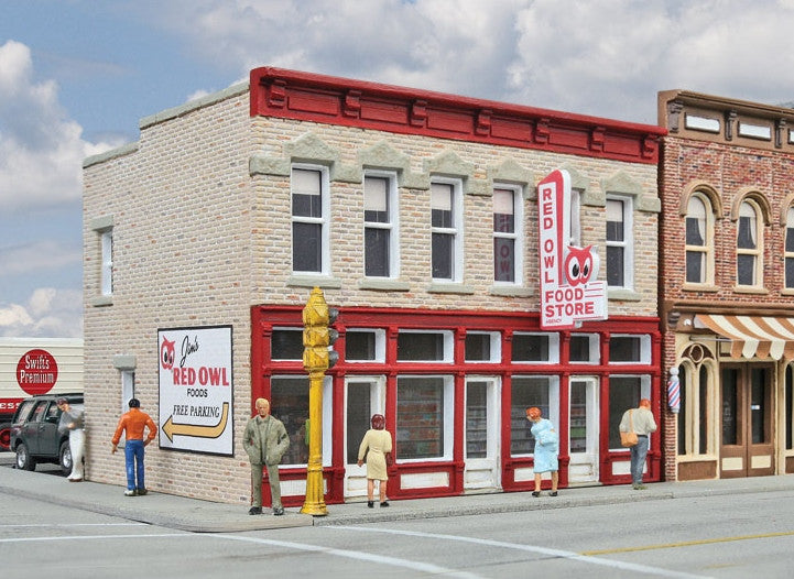 Walthers Cornerstone HO 933-3472 Jim's Red Owl Food Store - Kit