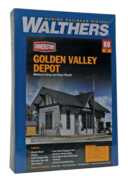 Walthers Cornerstone HO 933-3532 Golden Valley Depot - Kit