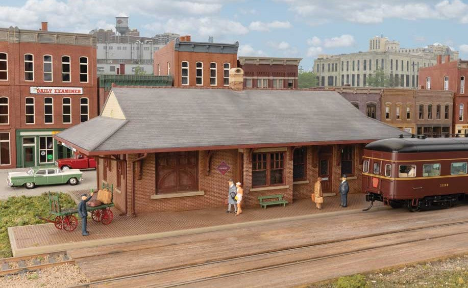 Walthers Cornerstone HO 933-3553 Pennsylvania System Brick Combination Station - Kit