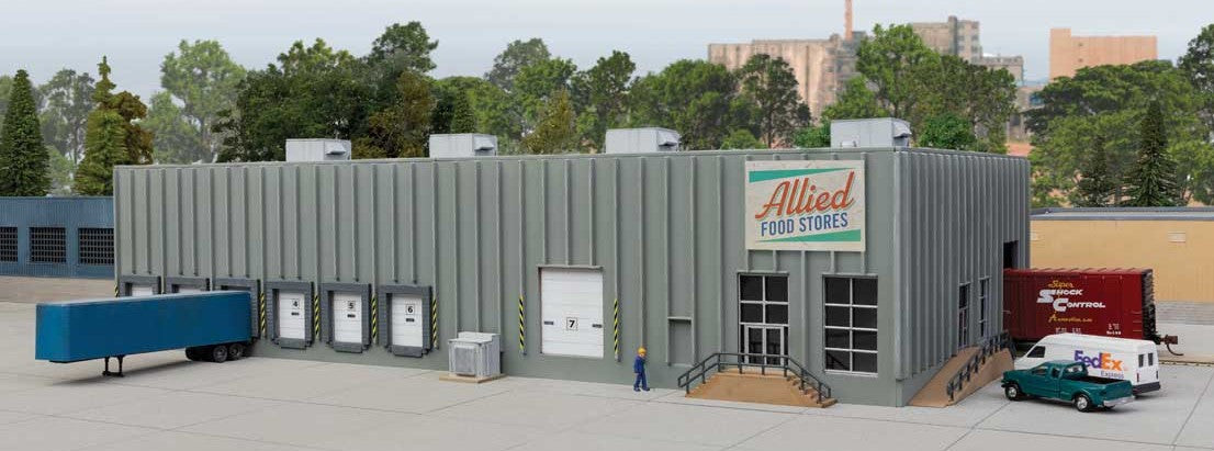 Walthers Cornerstone N 933-3864 Concrete Grocery Warehouse - Kit