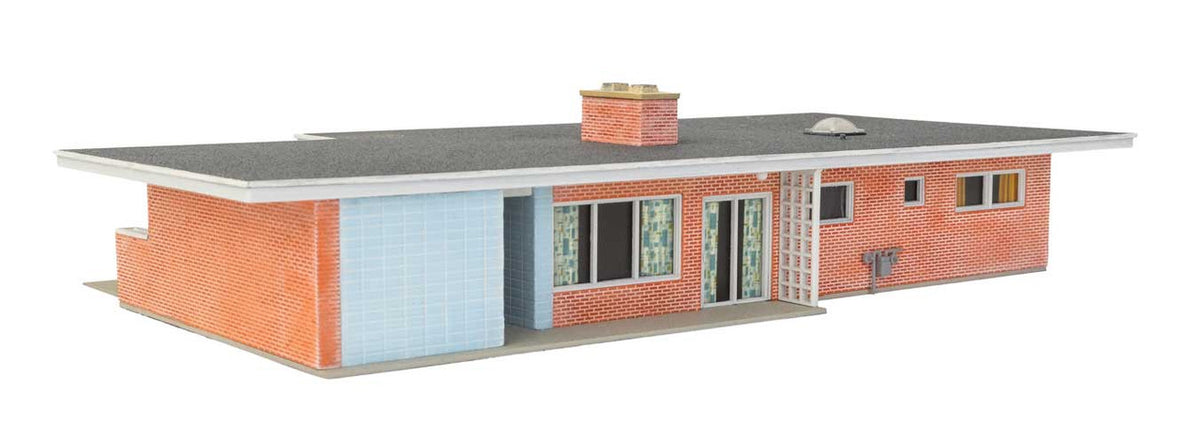 Walthers Cornerstone HO 933-4156 Mid-Century Modern Home - Kit