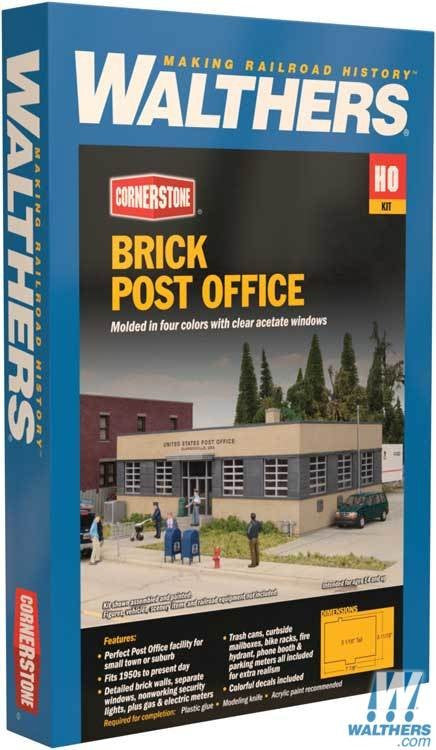 Walthers Cornerstone HO 933-4200 Brick Post Office - Kit