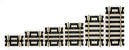 Atlas HO 847 Code 100 Snap Track Nickel-Silver Rail Black Ties Straight Track Assortment - 12-Pieces