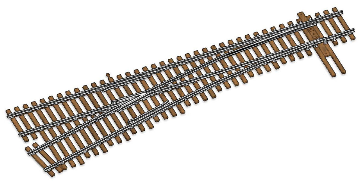 WalthersTrack HO 948-10017 Code 100 Nickel Silver DCC Friendly Number 6 Turnout - Left Hand