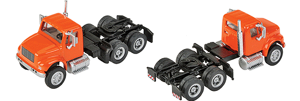 Walthers SceneMaster HO 949-11183 International 4900 Dual-Axle Semi Tractor Orange Assembled