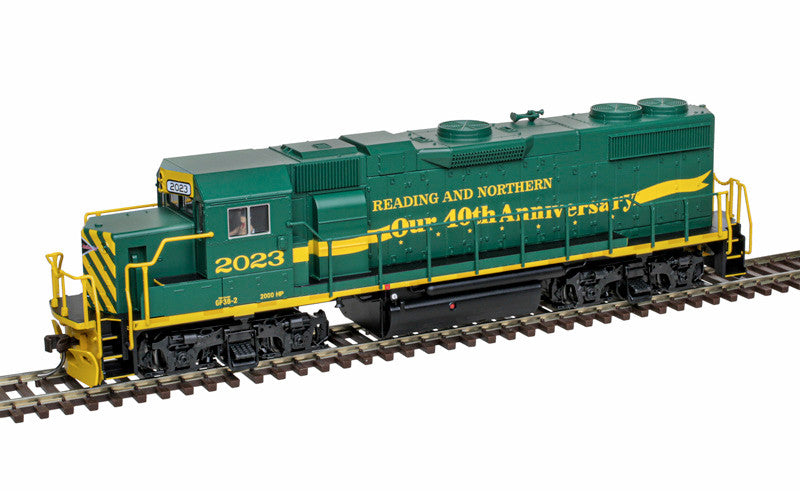 Atlas Trainman Silver HO 10004563 DCC Ready GP38-2 Locomotive Reading & Northern '40th Anniversary' #2023