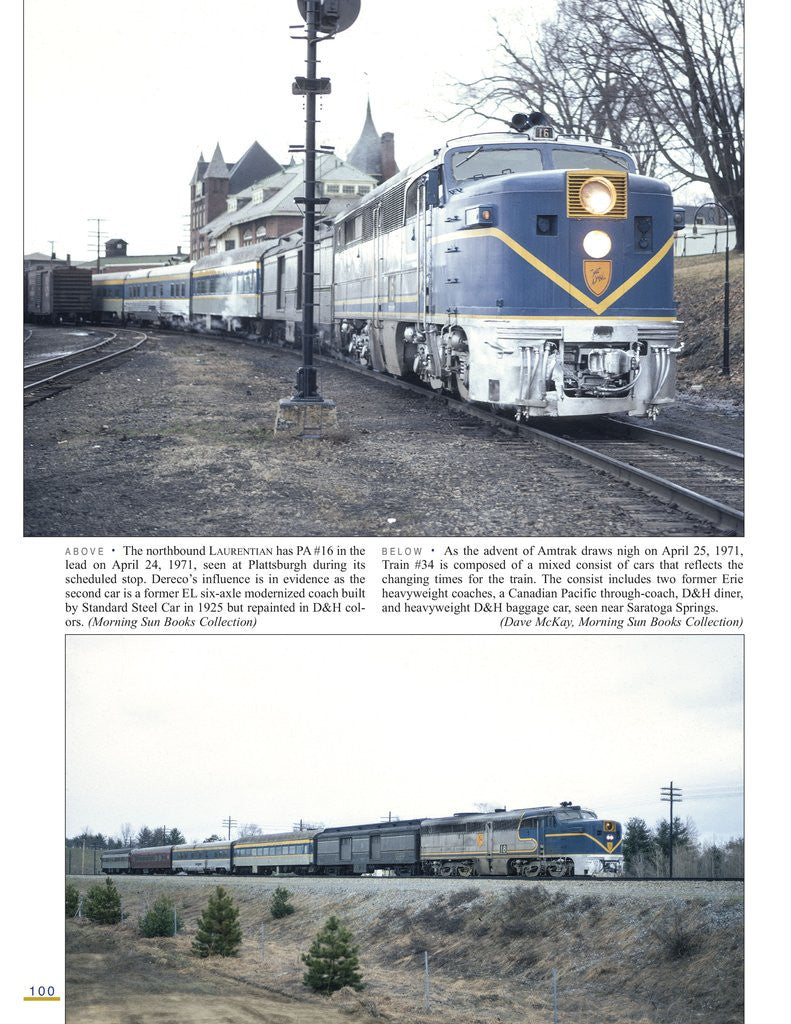 Morning Sun Books 1677 Delaware & Hudson Railway Through Passenger Service in Color