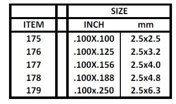 Evergreen Scale Models 178 - .100" X .188" Strip Styrene - 7 Pieces