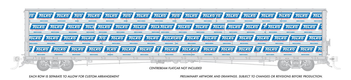 Rapido Trains Inc HO 102167 Centerbeam Lumber Load Tolko