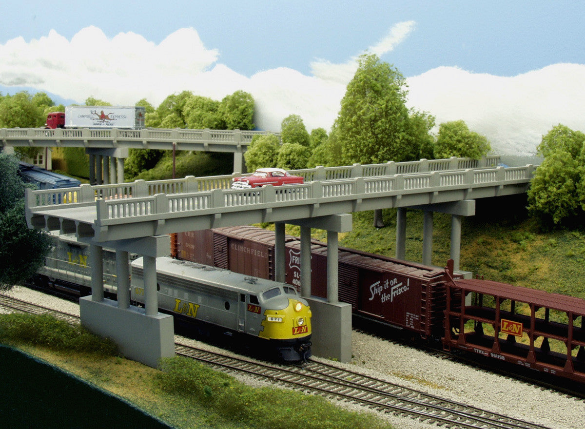 Rix Products HO 628-0113 Modern 150 ft Highway Overpass - Kit
