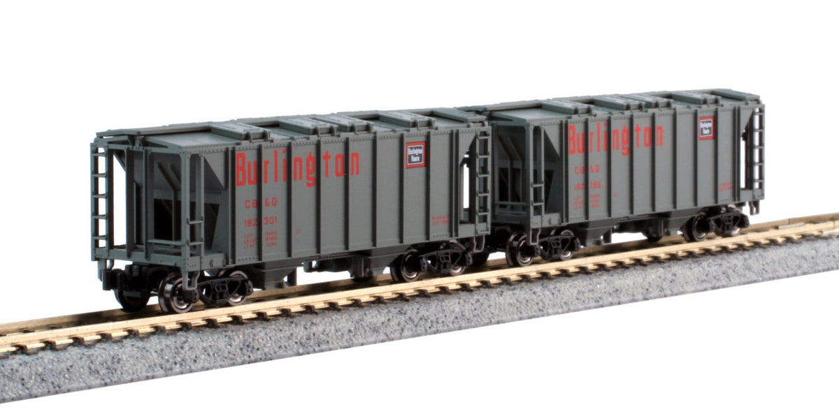 Kato N 106-4700 ACF Covered Hopper 8-Car Set - ATSF, C&O, UP, CB&Q