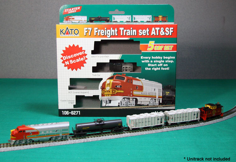 Kato N 106-6271 DCC Ready Diesel Freight Train-Only Set - ATSF