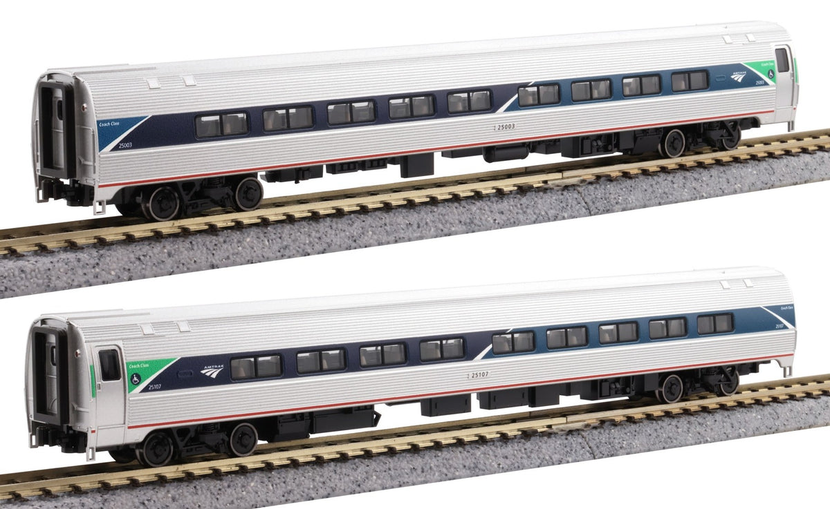 Kato N 106-6295 Amtrak Amfleet II Coach "Phase VII" Paint Scheme 2 Car Set