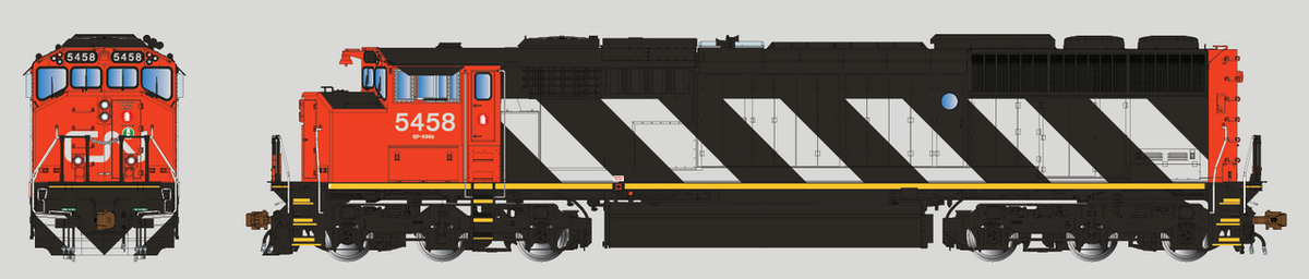 Aurora Miniatures HO AUR110004 DCC Ready GMDD SD50F Diesel Locomotive Canadian National 'Stripes' CN #5458