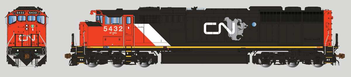 Aurora Miniatures HO AUR110505 DCC/ESU LokSound 5 Equipped GMDD SD50F Diesel Locomotive Canadian National 'Map' CN #5432