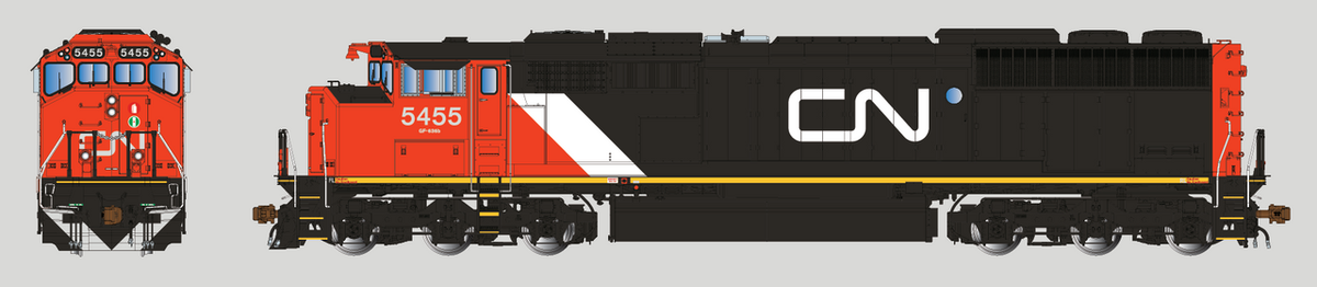 Aurora Miniatures HO AUR110506 DCC/ESU LokSound 5 Equipped GMDD SD50F Diesel Locomotive Canadian National 'Single Stripe' CN #5455