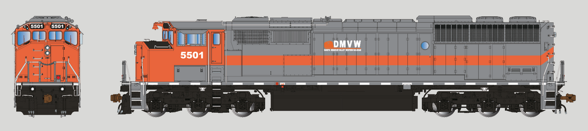 Aurora Miniatures HO AUR110012 DCC Ready GMDD SD50AF Diesel Locomotive Dakota, Missouri Valley & Western DMVW #5501