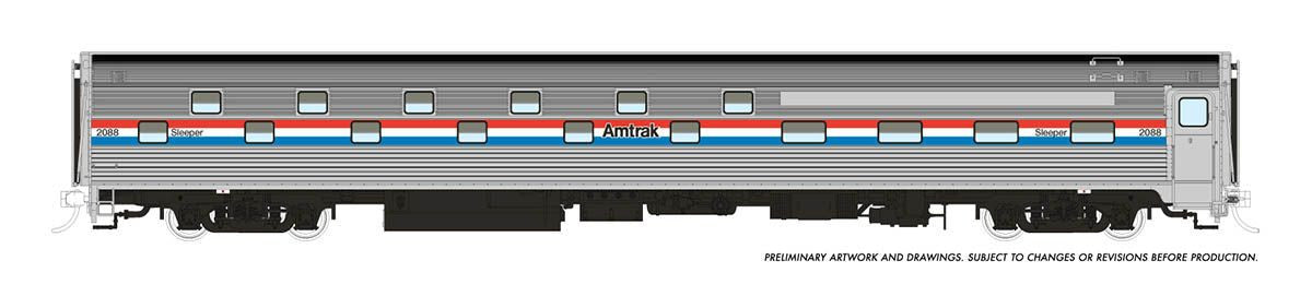 Rapido Trains Inc HO 141006 Budd Slumbercoach Amtrak 'Phase 3 Scheme' AMTK #2088 'Loch Leven'
