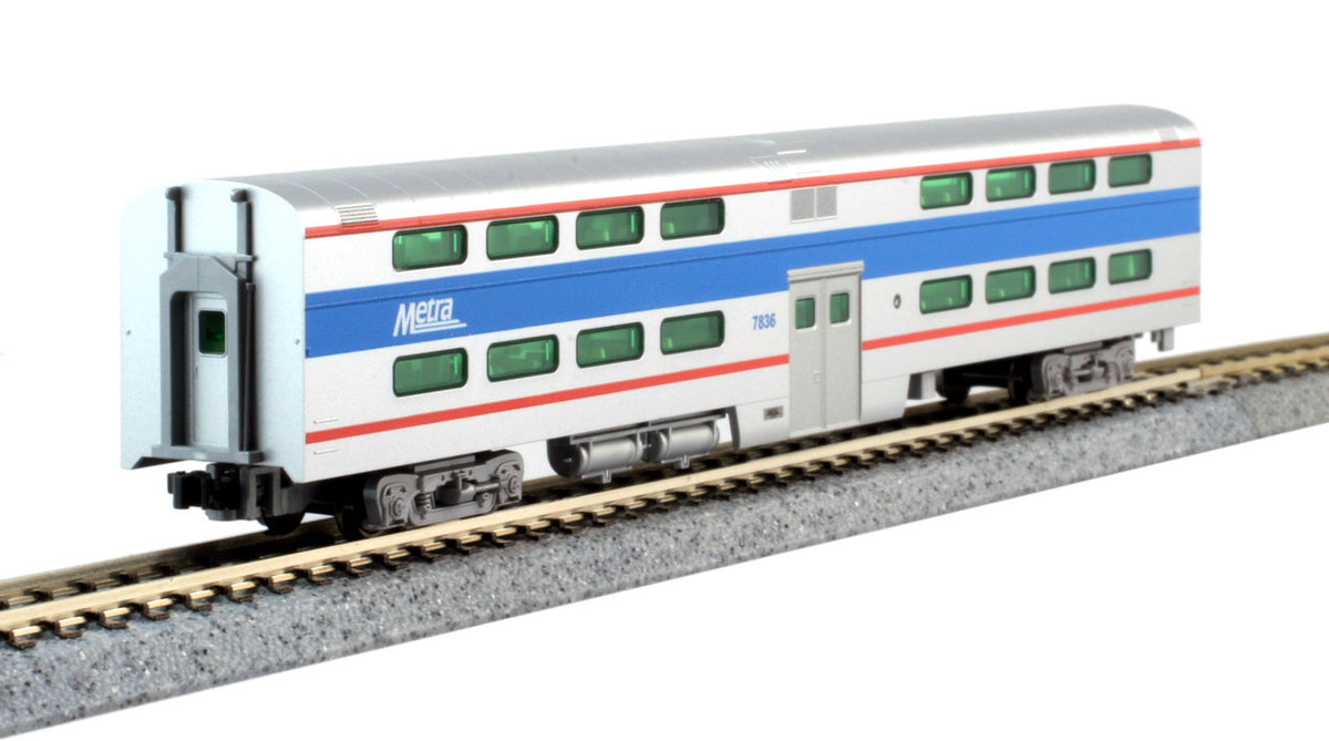 Kato N 156-0970 Pullman Bi-Level Coach Chicago Metra #7836